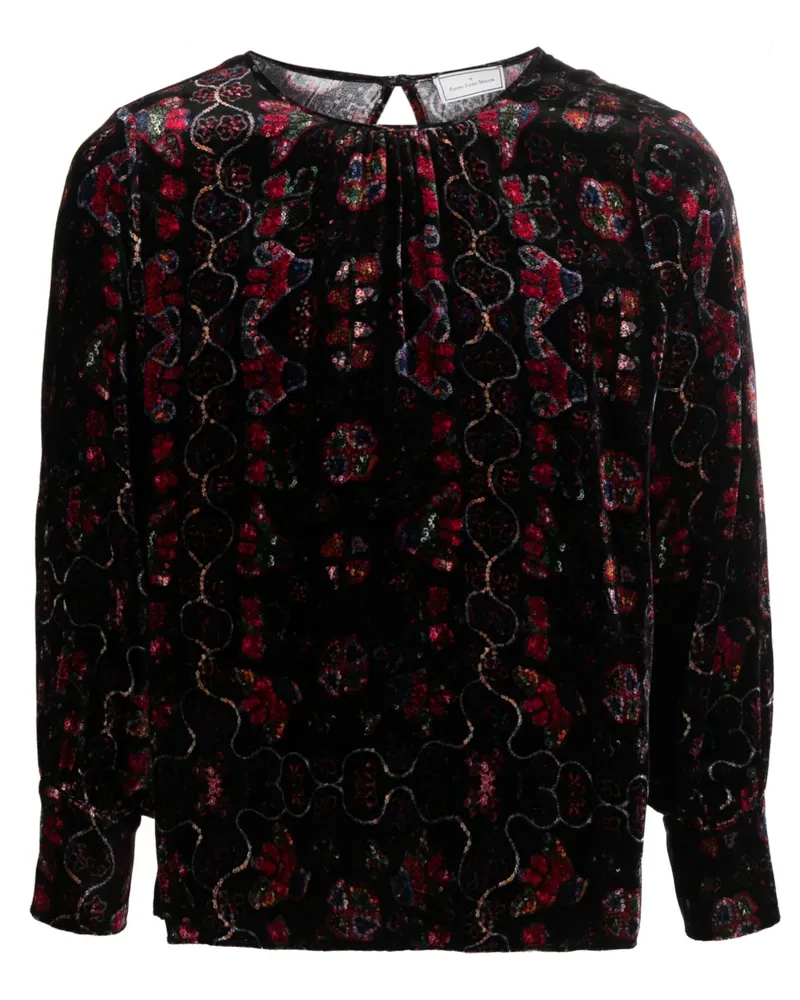 Pierre-Louis Mascia Bluse mit Paisley-Print - Schwarz Schwarz