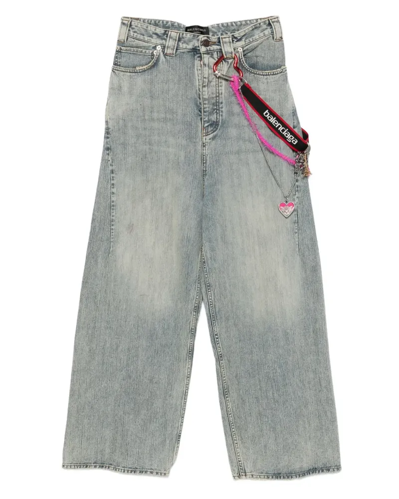 Balenciaga Jeans mit Kettendetail - Blau Blau