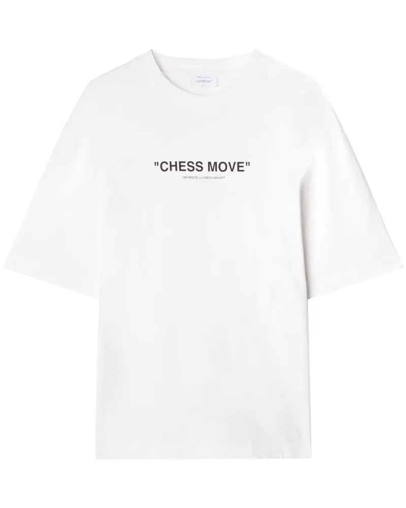 OFF-WHITE T-Shirt mit "Chess Move"-Print - Weiß Weiß