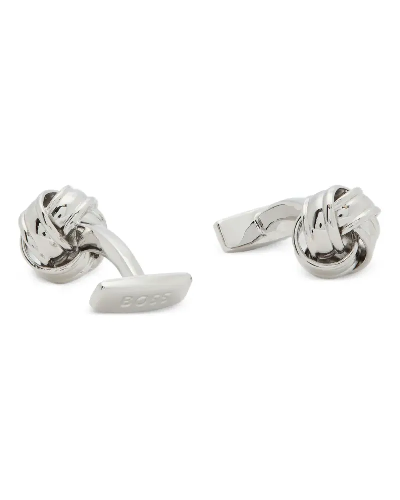 HUGO BOSS knotted cufflinks - Silber Silber