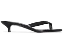 Kitten-Heel-Flip-Flops 40mm - Schwarz