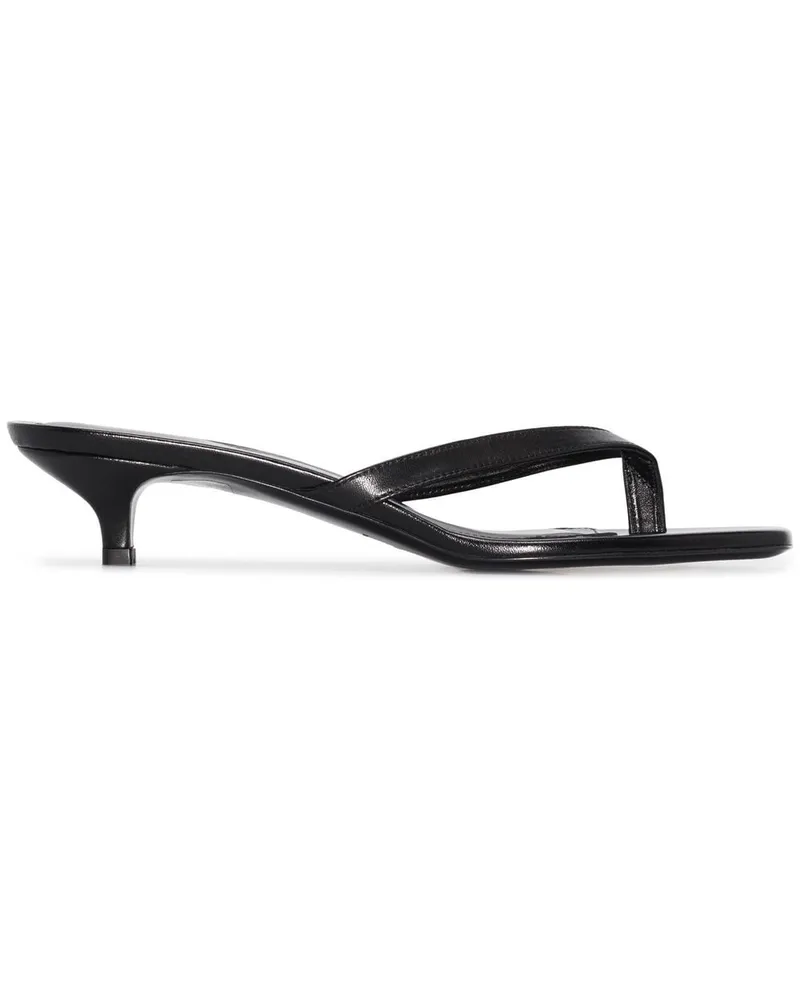 Totême Kitten-Heel-Flip-Flops 40mm - Schwarz Schwarz
