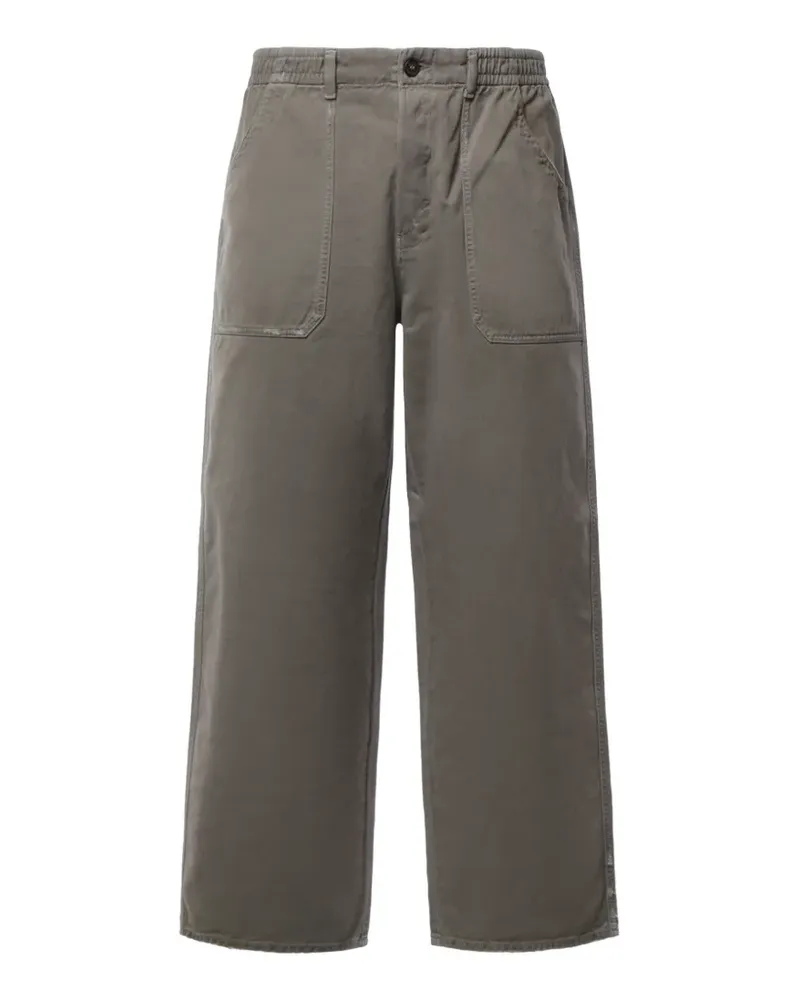 Golden Goose cargo pants in smoky green cotton twill - Grau Grau