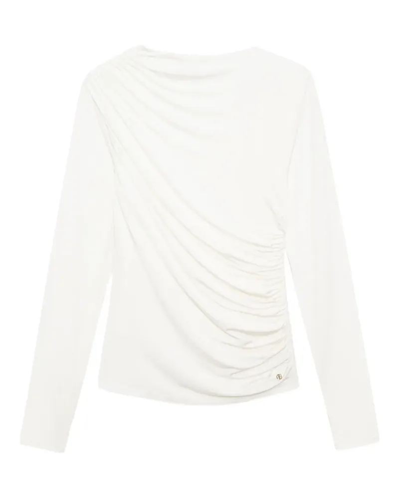 Anine Bing Drapiertes Bray Langarmshirt - Weiß Weiß