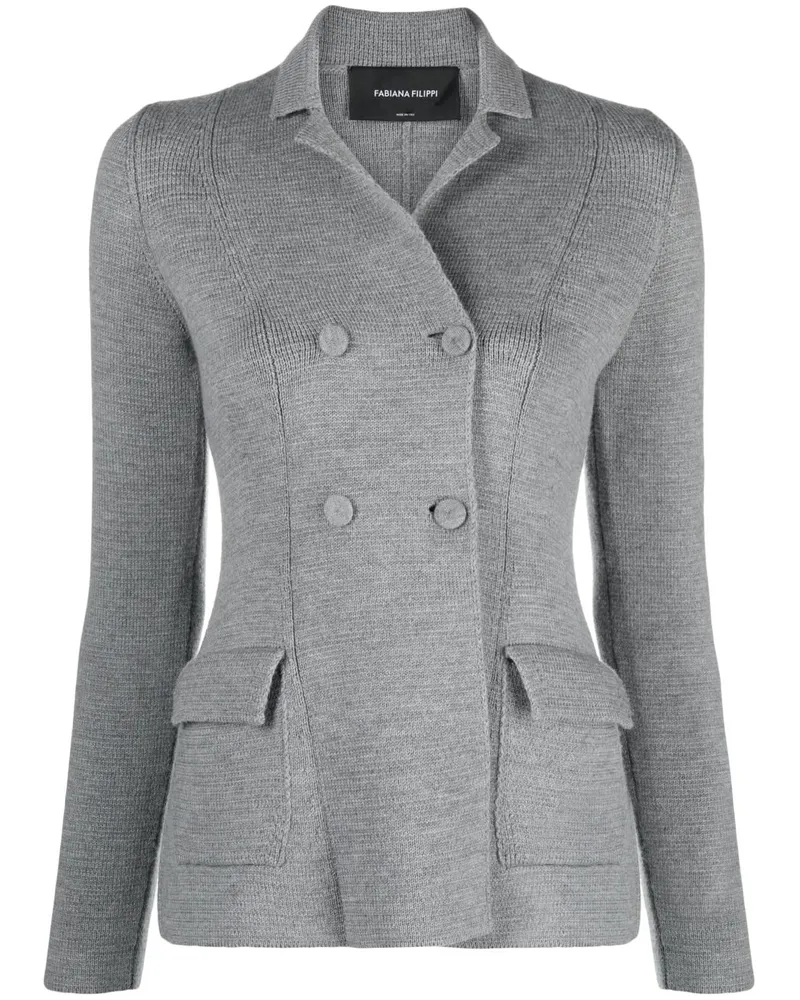 Fabiana Filippi Doppelreihiger Cardigan - Grau Grau