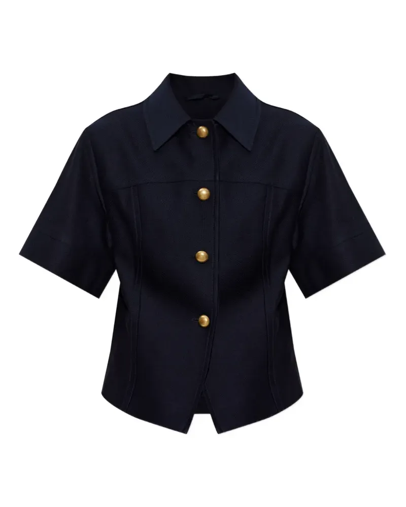 Max Mara Kurzärmelige Jeansjacke - Blau Blau