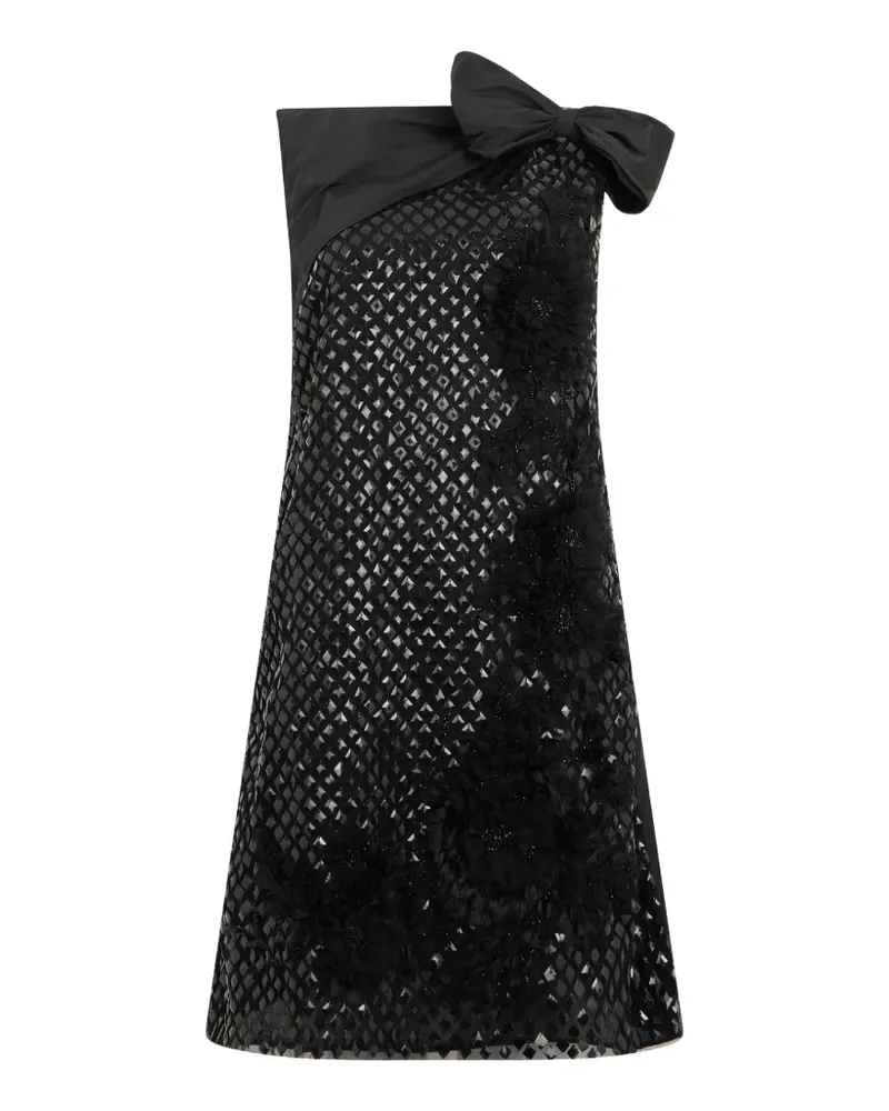 Alberta Ferretti Minikleid mit Schleife - Schwarz Schwarz