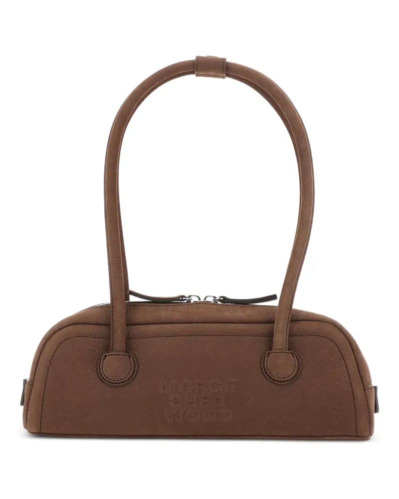 Marge Sherwood Mini-Schultertasche aus Nubukleder - Braun Braun