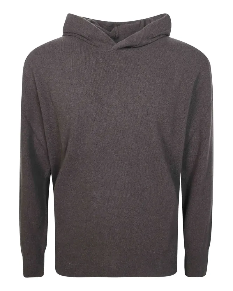 Altea Fein gestrickter Hoodie - Grau Grau