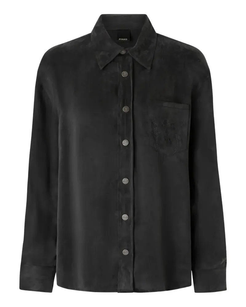 Pinko shirt in peachskin-feel twill - Grau Grau