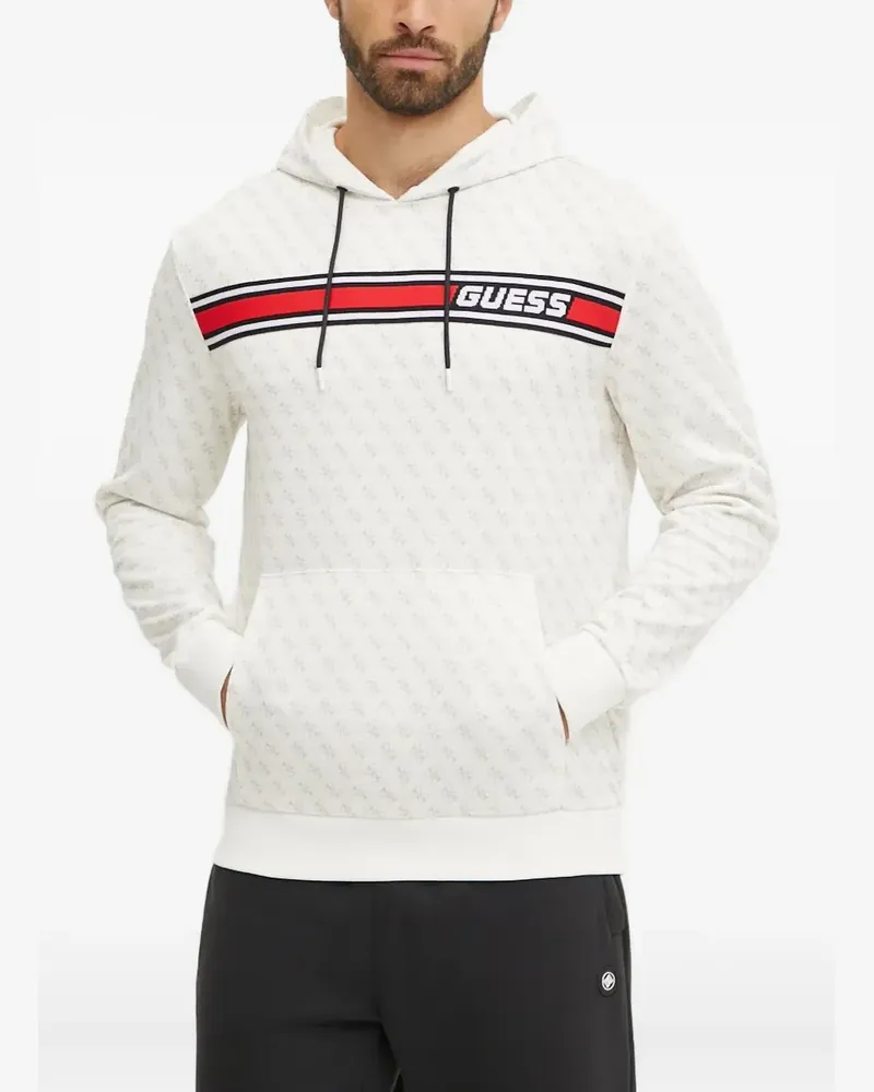 Guess Hoodie mit Streifen - Weiß Weiß