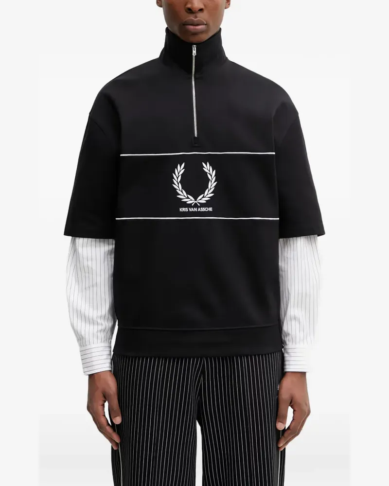 Fred Perry half-zip sweatshirt - Schwarz Schwarz