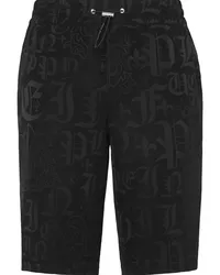 Philipp Plein Bermudas aus Monogramm-Jacquard Schwarz