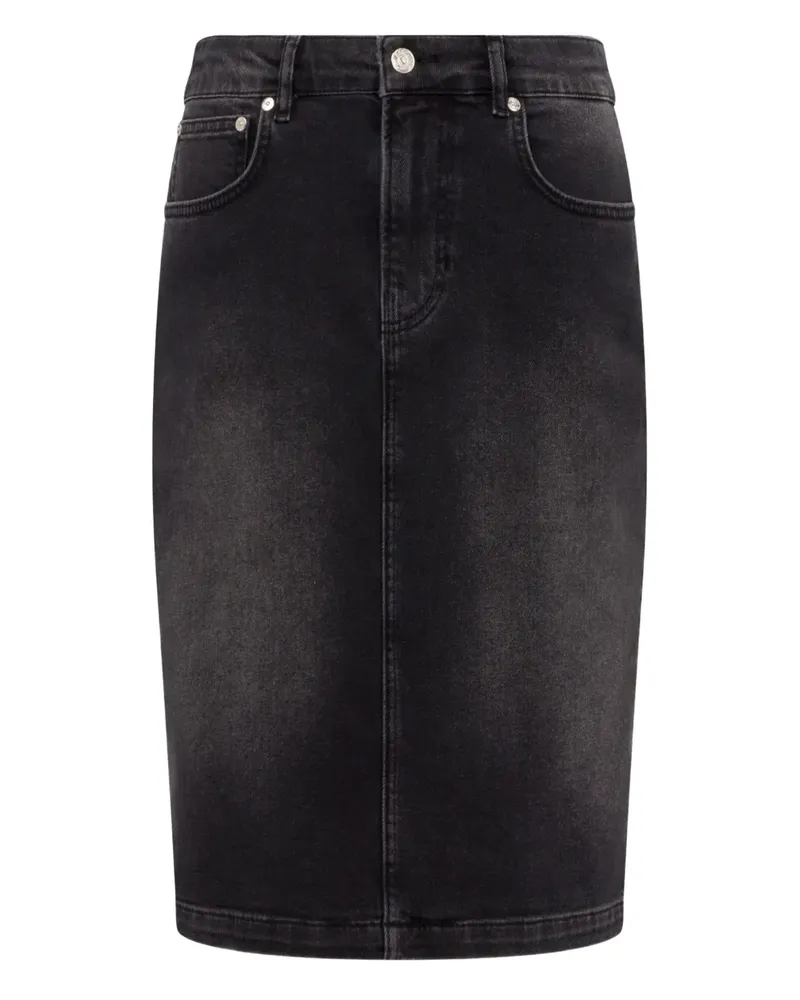 Moschino Jeansrock mit hohem Bund - Grau Grau