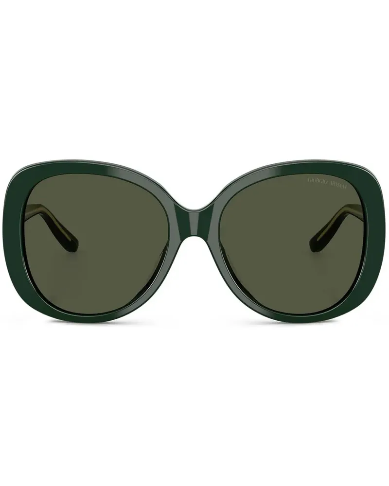 Giorgio Armani Sonnenbrille mit rundem Gestell - Grün Grün