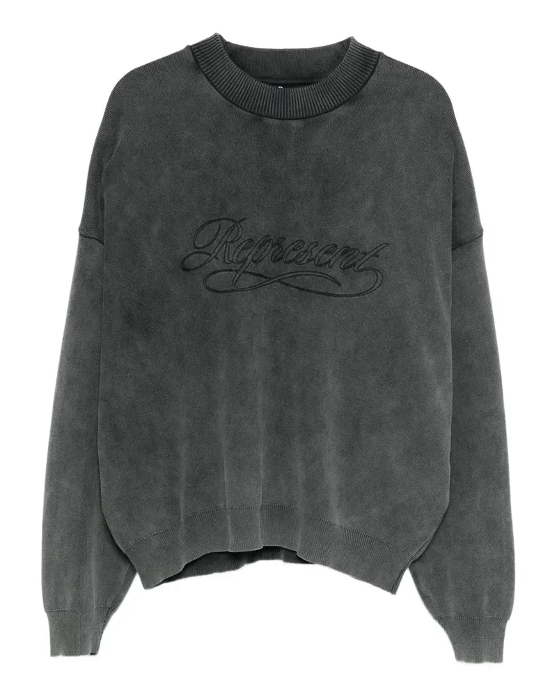 REPRESENT Sweatshirt mit Logo-Stickerei - Grau Grau
