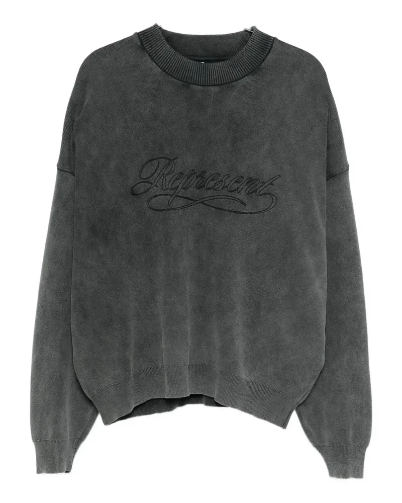 REPRESENT Sweatshirt mit Logo-Stickerei - Grau Grau