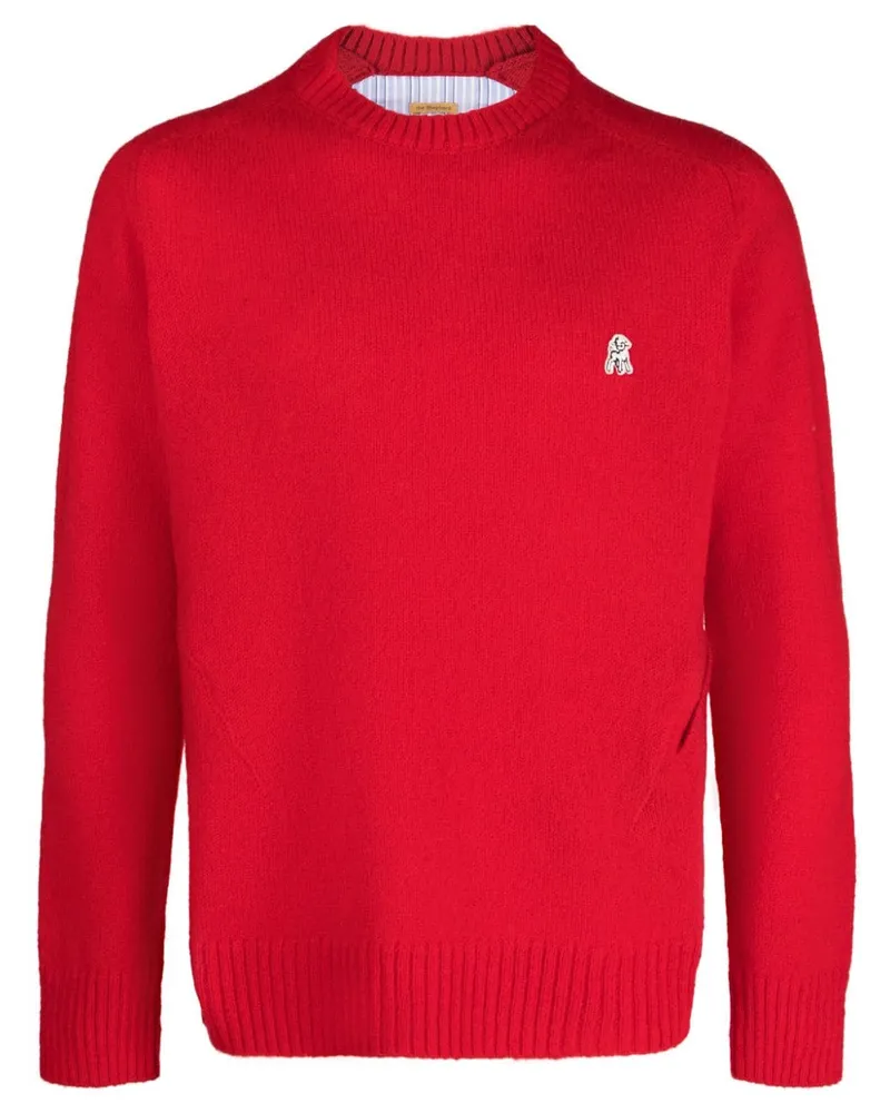 Undercover Pullover mit Logo-Patch Rot