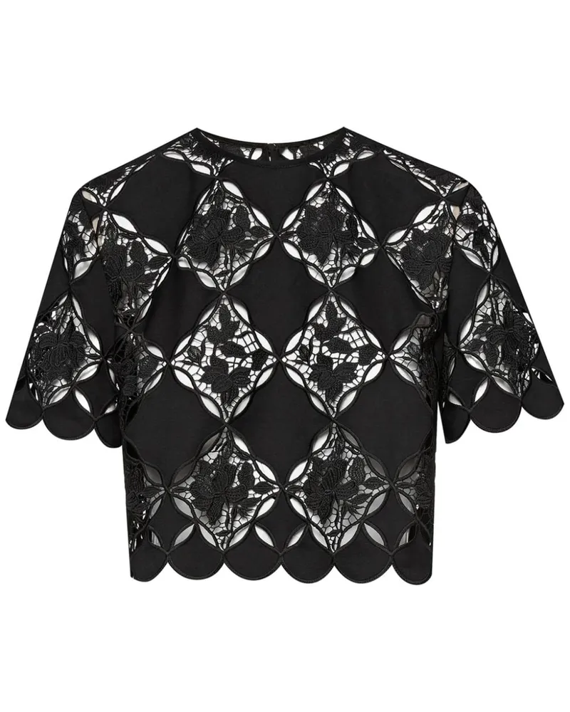 Oscar de la Renta Gardenia Bluse - Schwarz Schwarz