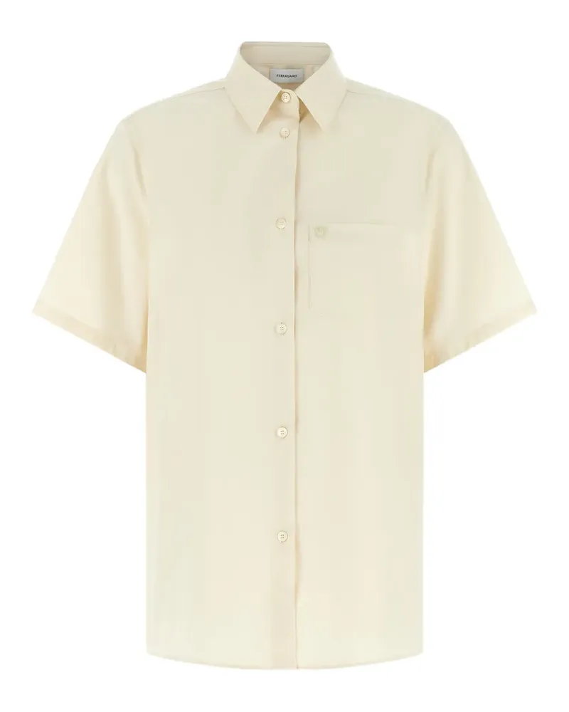 Ferragamo Gancini breast-pocket shirt - Nude Nude