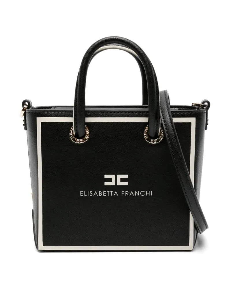 Elisabetta Franchi 24/7 Mini-Tasche mit Logo-Print - Schwarz Schwarz