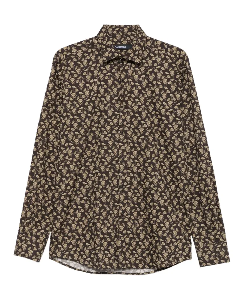 Karl Lagerfeld Hemd mit Blumen-Print - Braun Braun