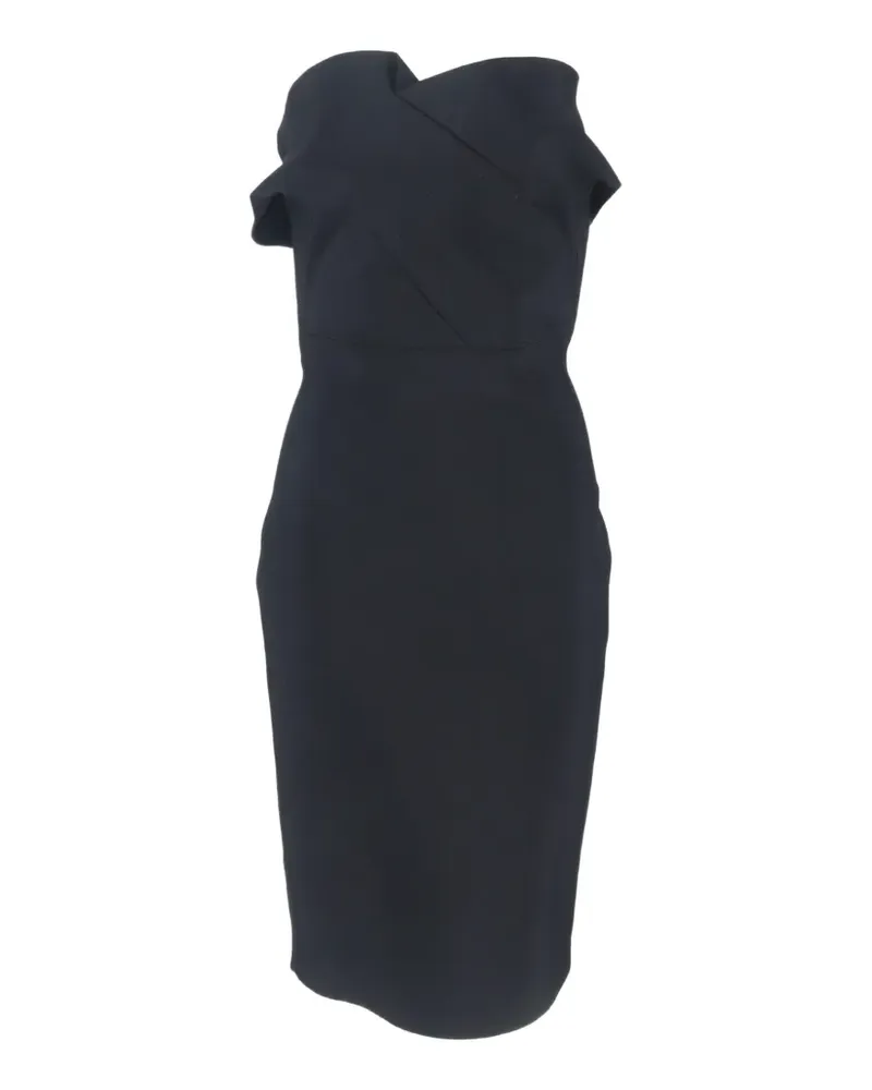 Roland Mouret Schulterfreies Midikleid - Schwarz Schwarz