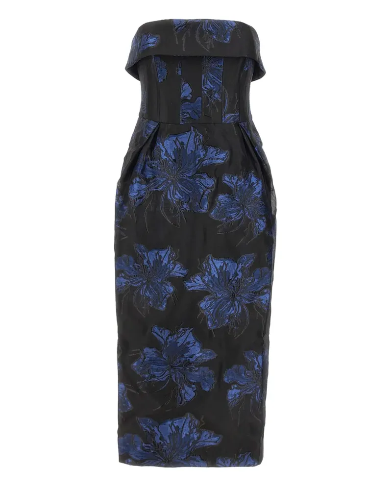 Rebecca Vallance off-the-shoulder floral-print dress - Schwarz Schwarz