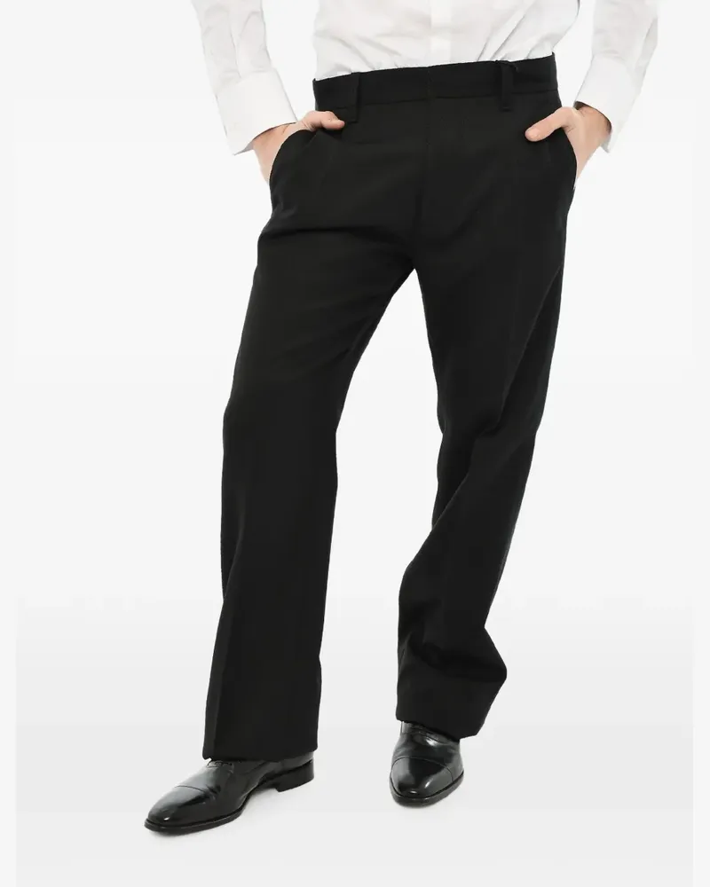 Dsquared2 belt-loops concealed-closure trousers - Schwarz Schwarz