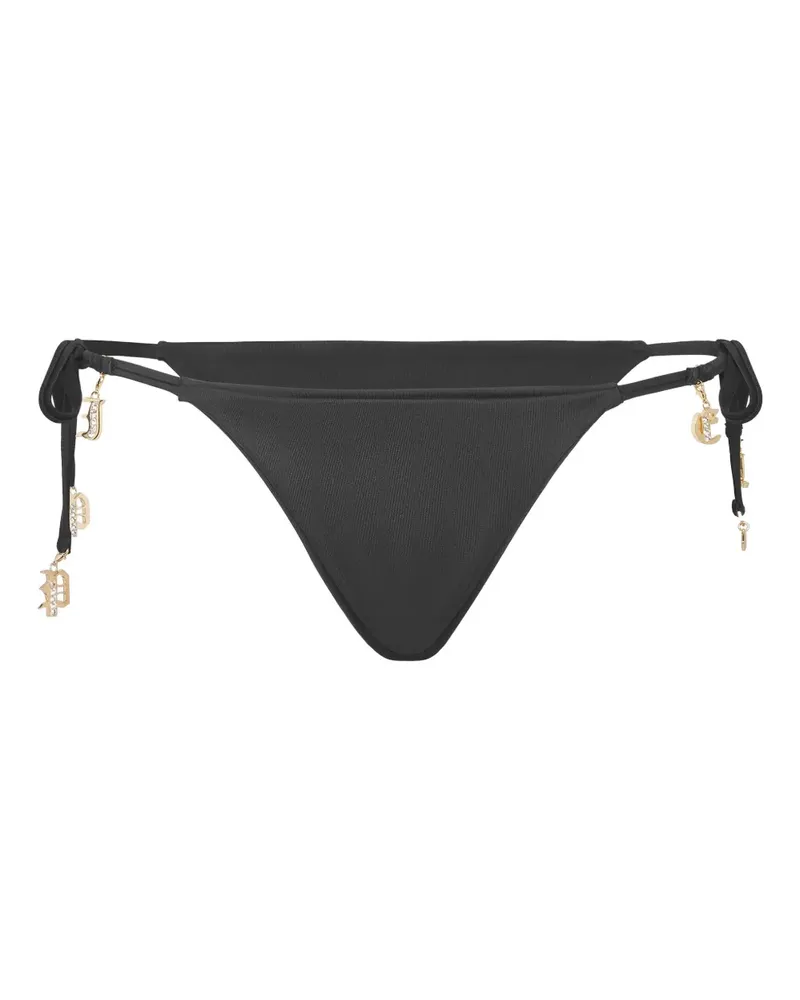 Philipp Plein Bikinihöschen mit Anhänger-Detail - Schwarz Schwarz