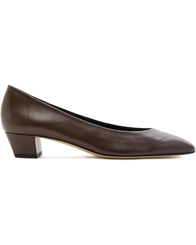 aeyde Pumps mit Blockabsatz 35mm - Braun Braun