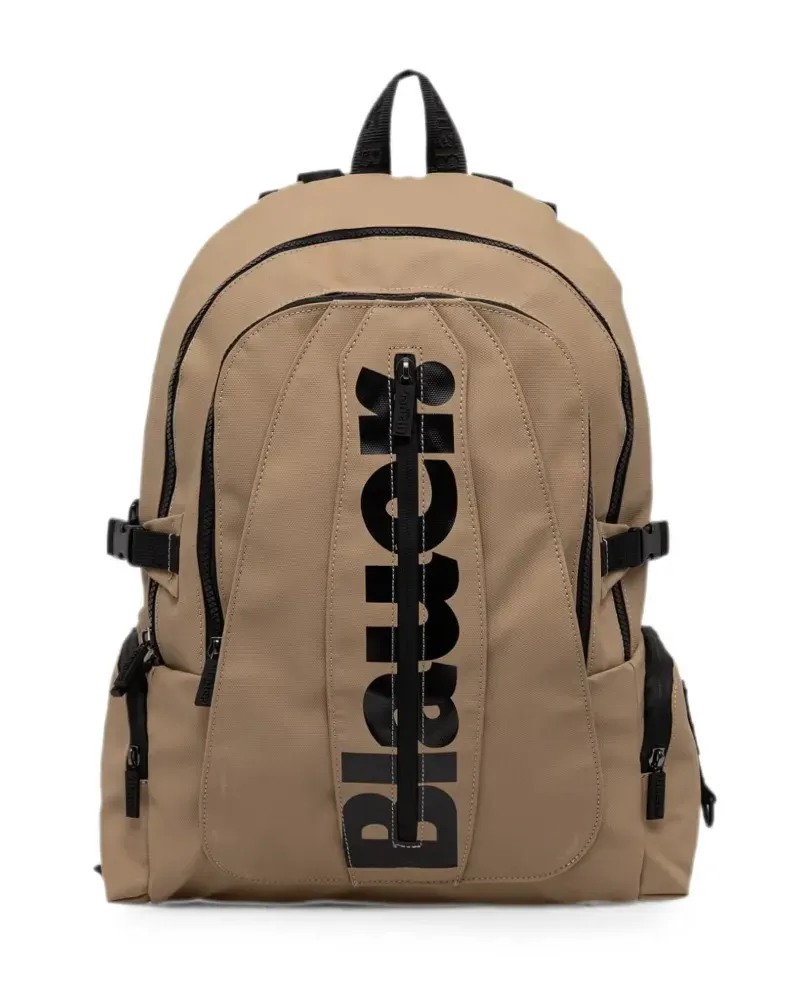 Blauer logo-print backpack - Nude Nude