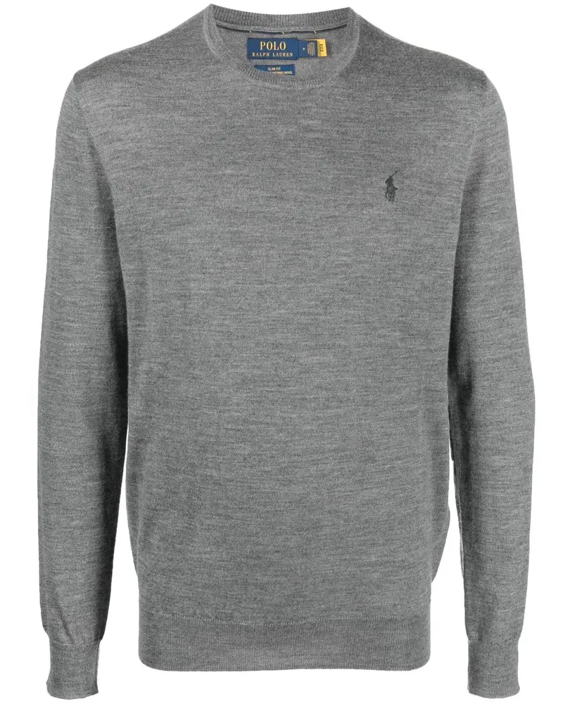 Ralph Lauren Pullover mit Polo Pony - Grau Grau