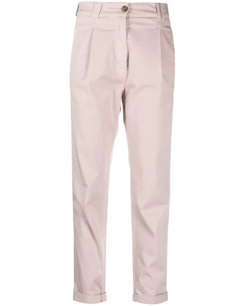 Fabiana Filippi Halbhohe Slim-Fit-Hose - Rosa Rosa