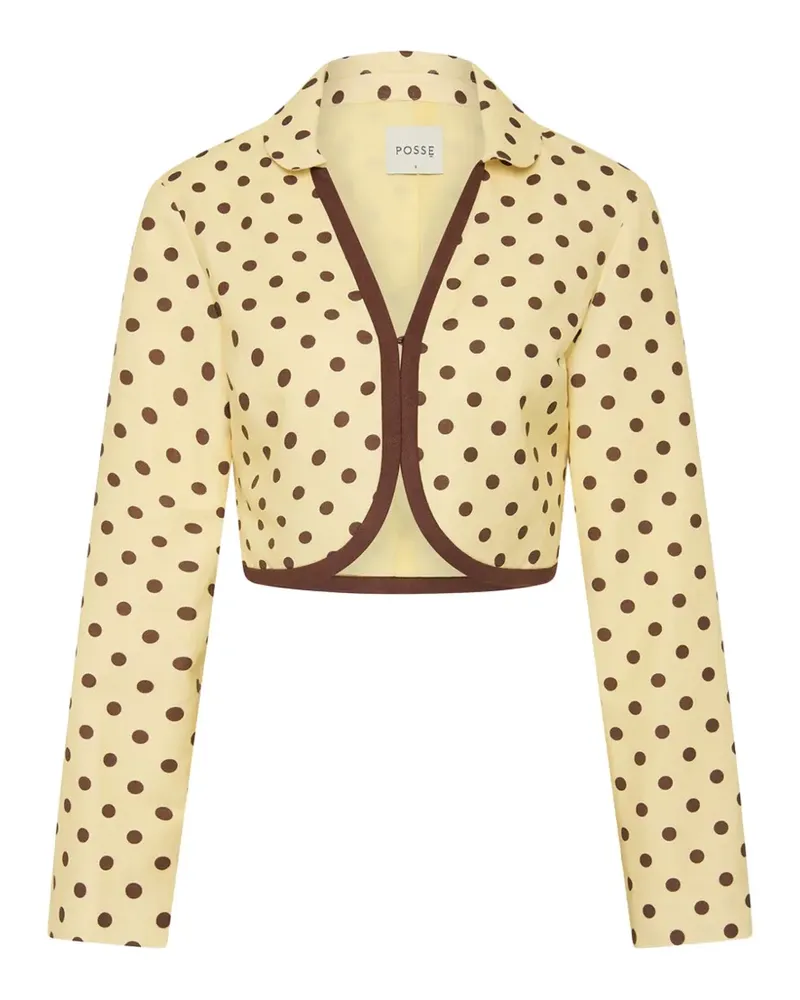 Posse polka-dot pattern crop jacket - Gelb Gelb