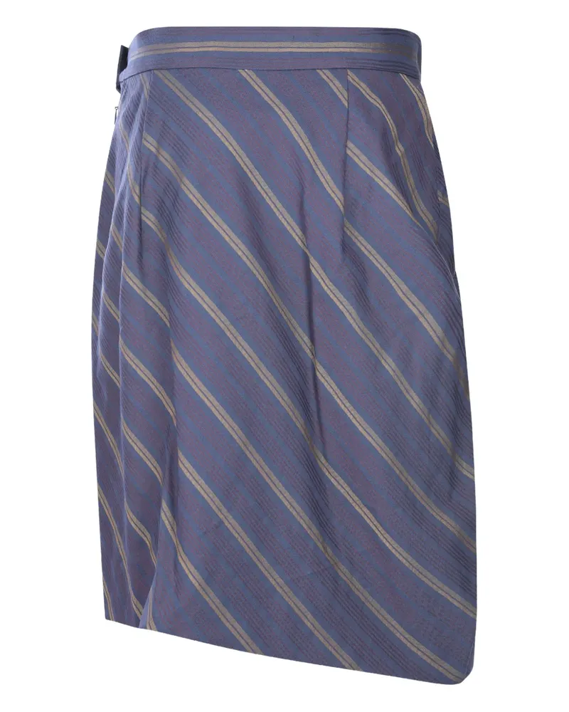 Vivienne Westwood Geraffter Midirock mit Streifen - Violett Violett