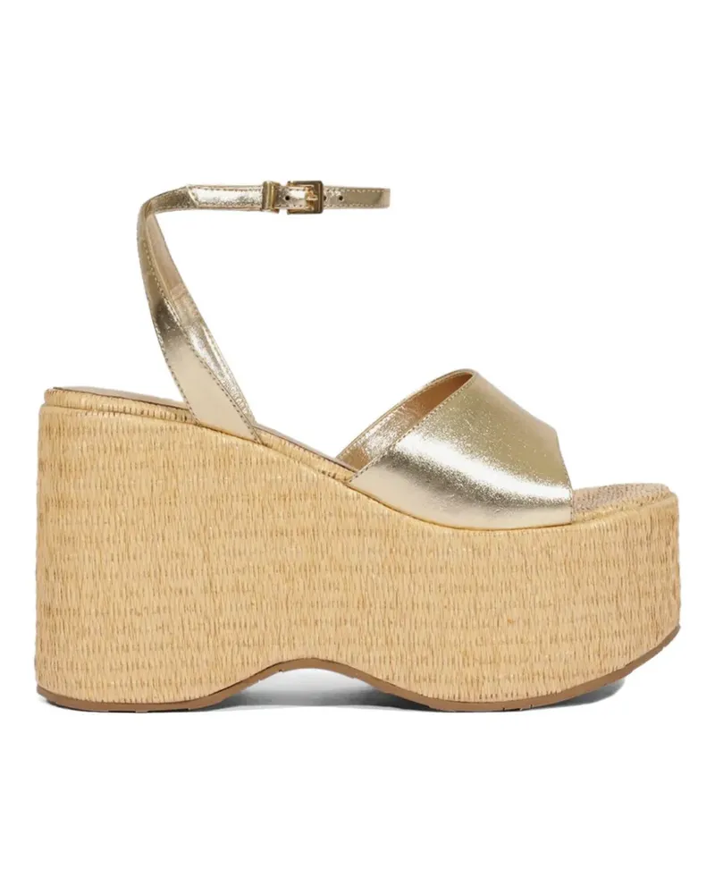 Schutz metallic-finish platform sandals - Gold Gold