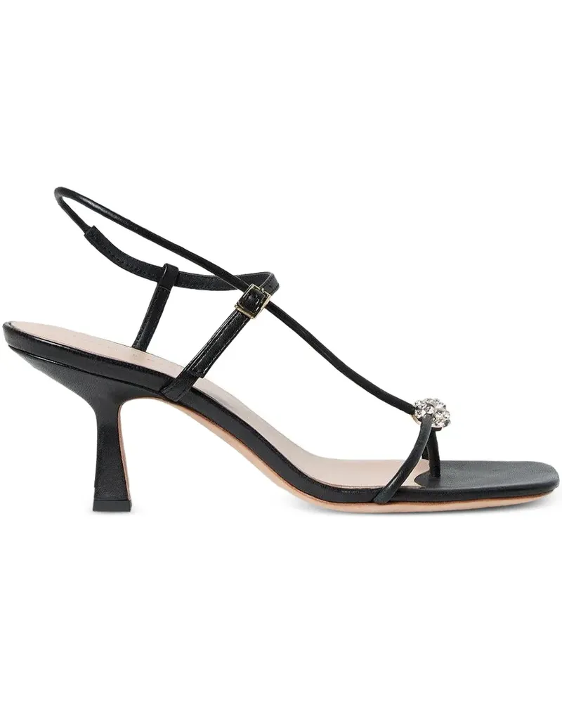 Loeffler Randall Triana Sandalen mit Kristallen 70mm - Schwarz Schwarz