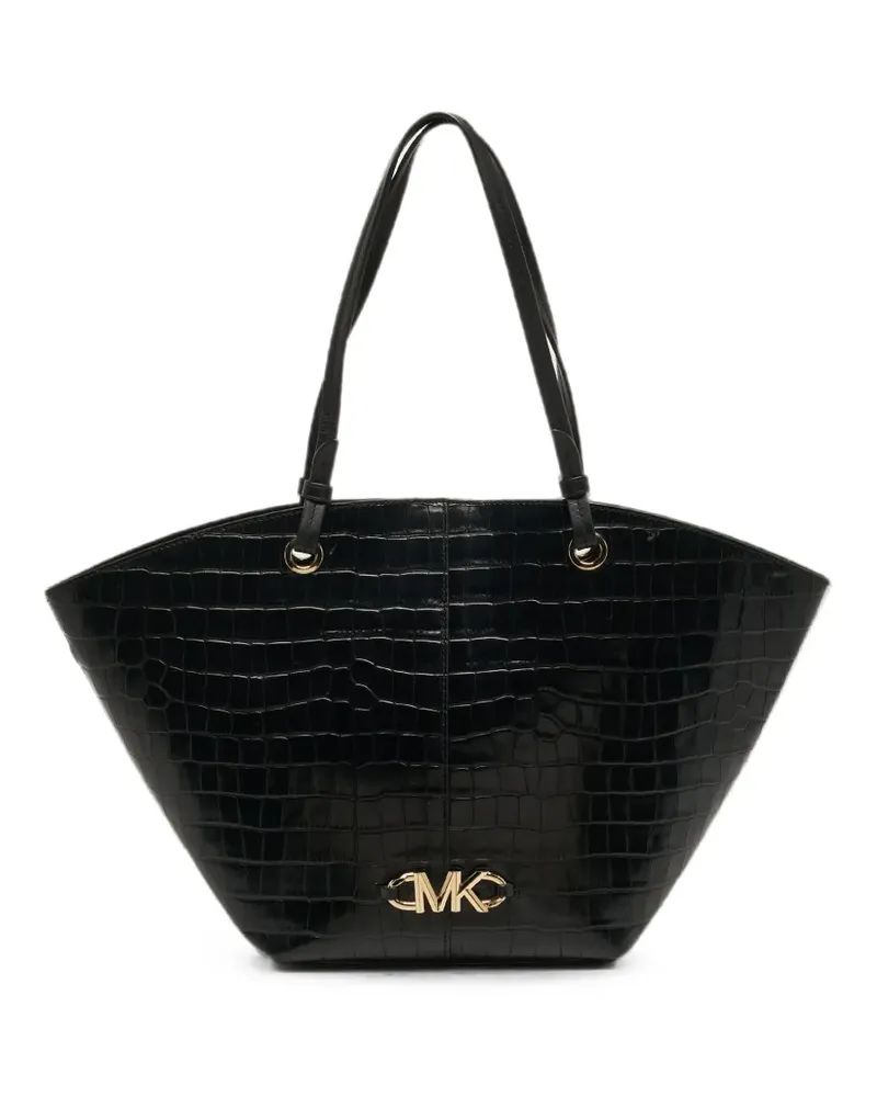 Michael Kors Izzy croc-embossed tote bag - Schwarz Schwarz