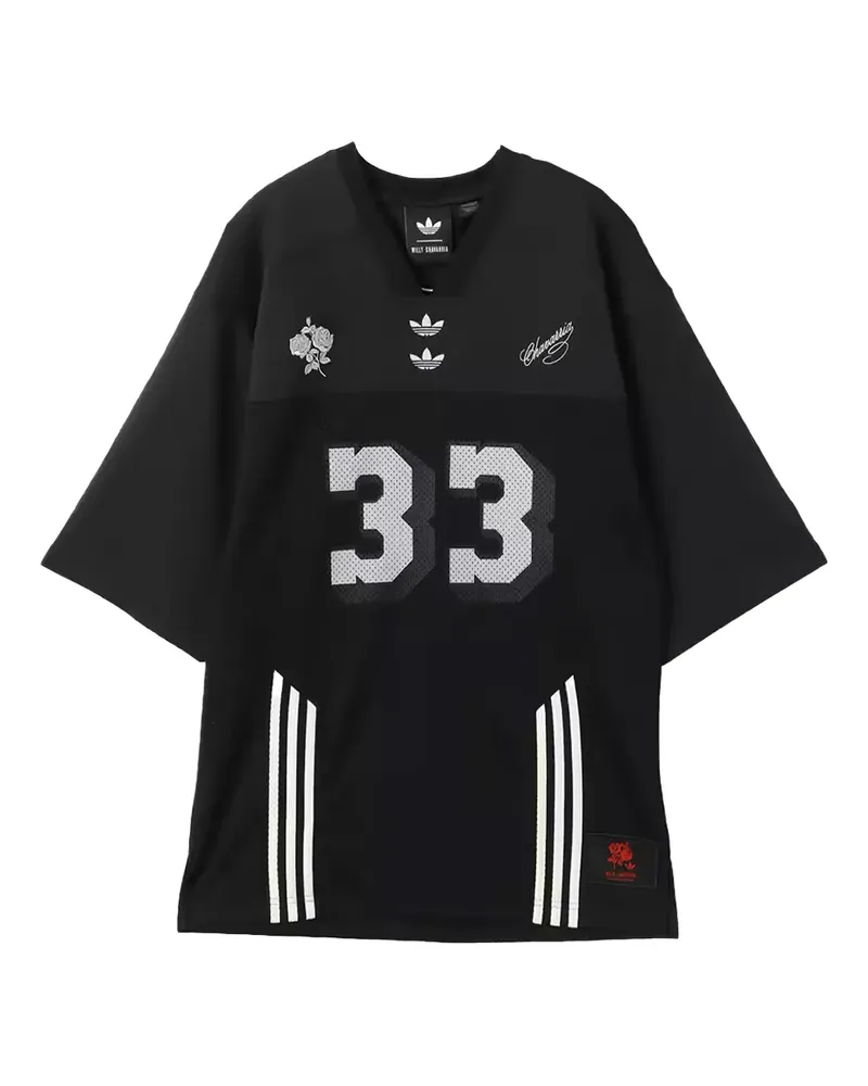 adidas x Willy Chavarria T-Shirt aus Jersey - Schwarz Schwarz