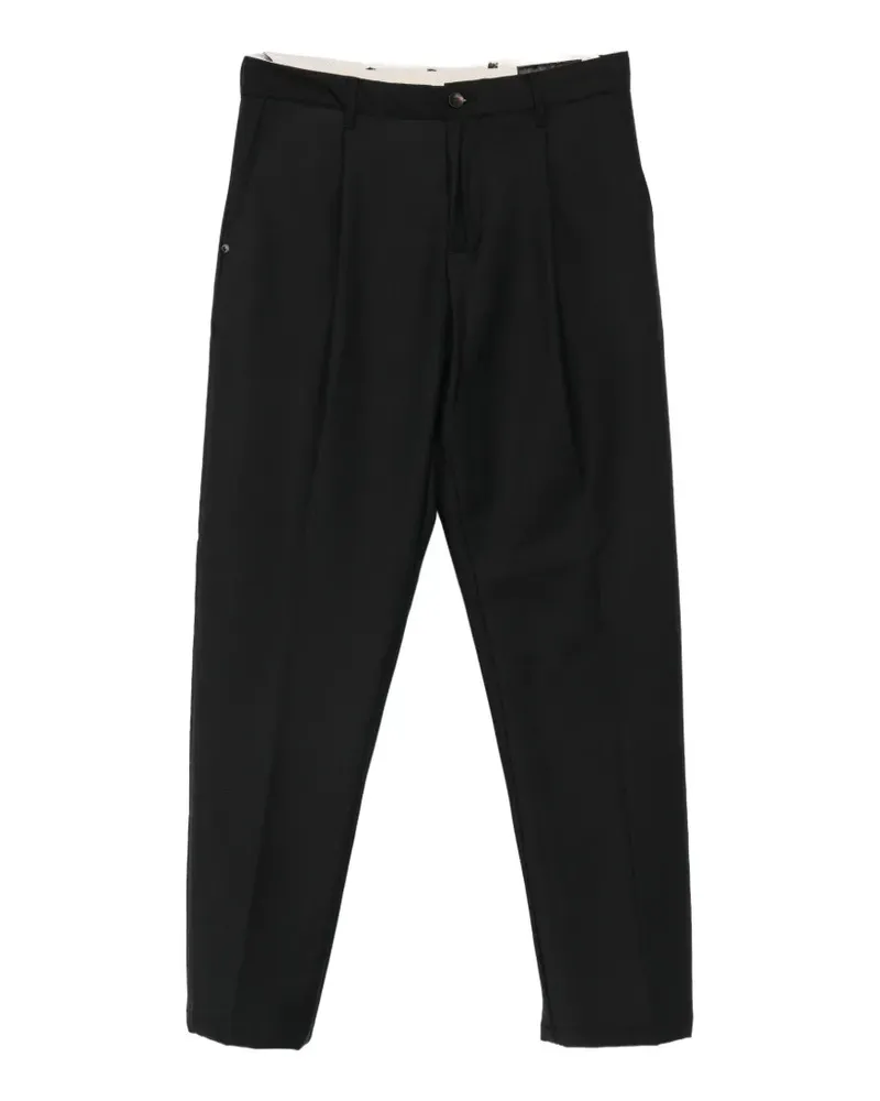 PLAN C Sammy pleated straight-leg trousers - Schwarz Schwarz
