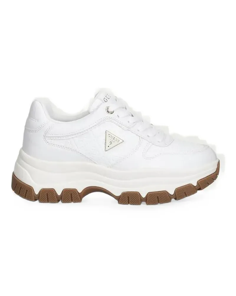 Guess Beneto monogram-debossed chunky-sole sneakers - Weiß Weiß