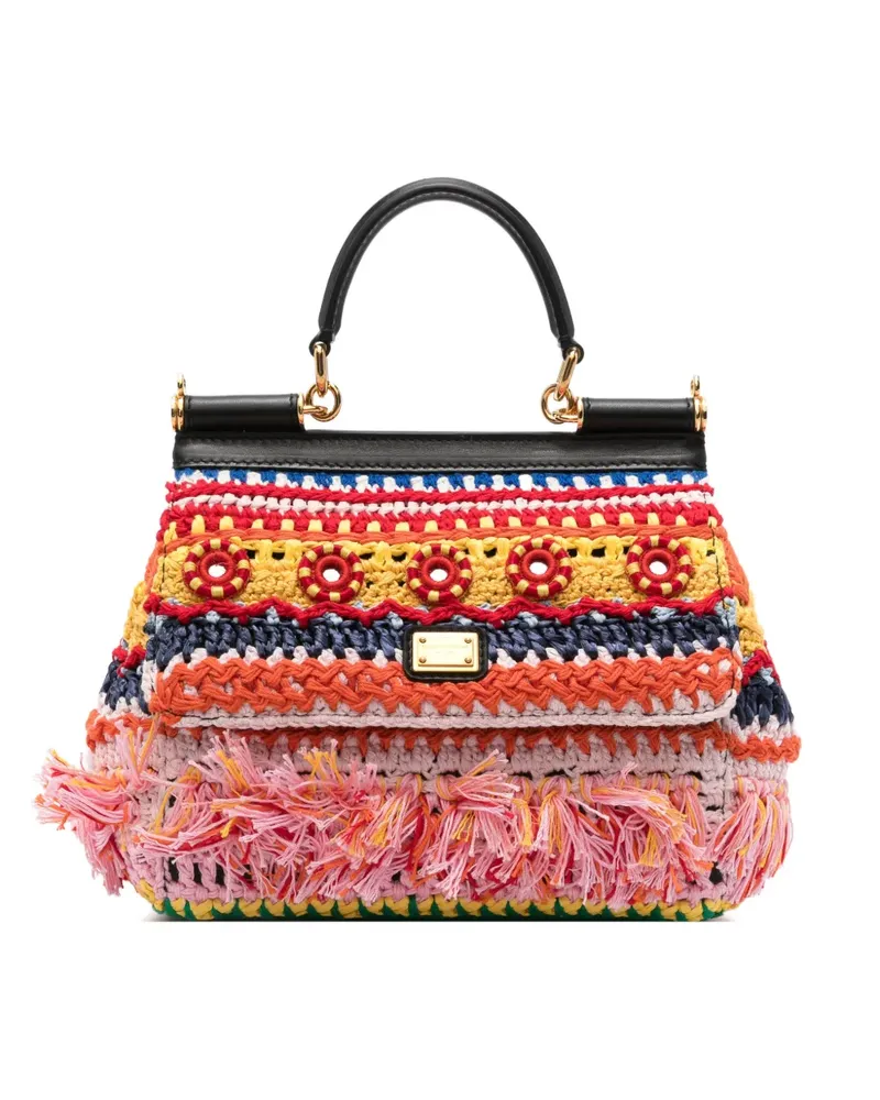 Dolce & Gabbana Sicily Carretto Tasche mit Henkel - Rot Rot