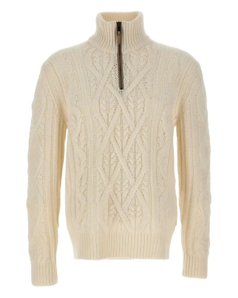 HUGO BOSS L-Harpreno half-zip sweater - Nude Nude