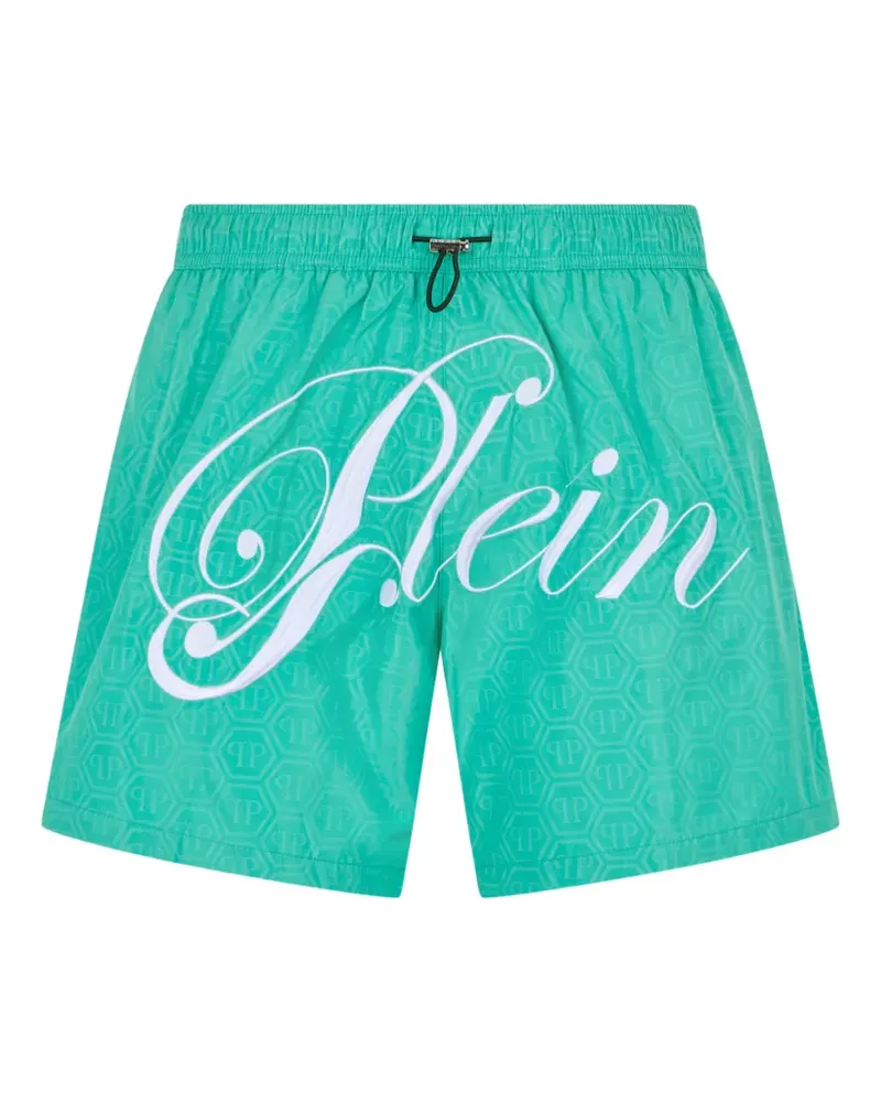 Philipp Plein swimming shorts monogram signature - Grün Grün