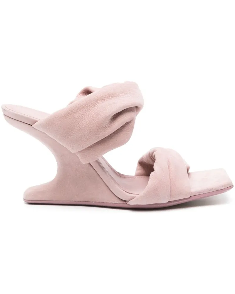 Rick Owens Cantilever 8 Nubuk-Mules 110mm - Rosa Rosa