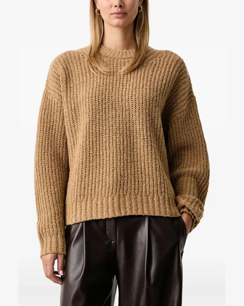 Michael Kors ribbed wool blend bouclé sweater - Nude Nude