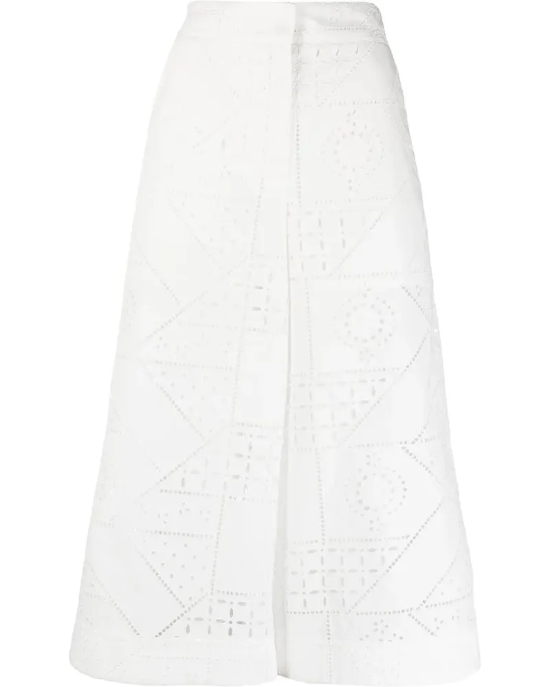 MSGM Klassische Culottes - Weiß Weiß