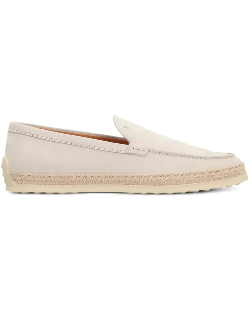 TOD'S Loafer mit Kordelbesatz aus Leder - Nude Nude