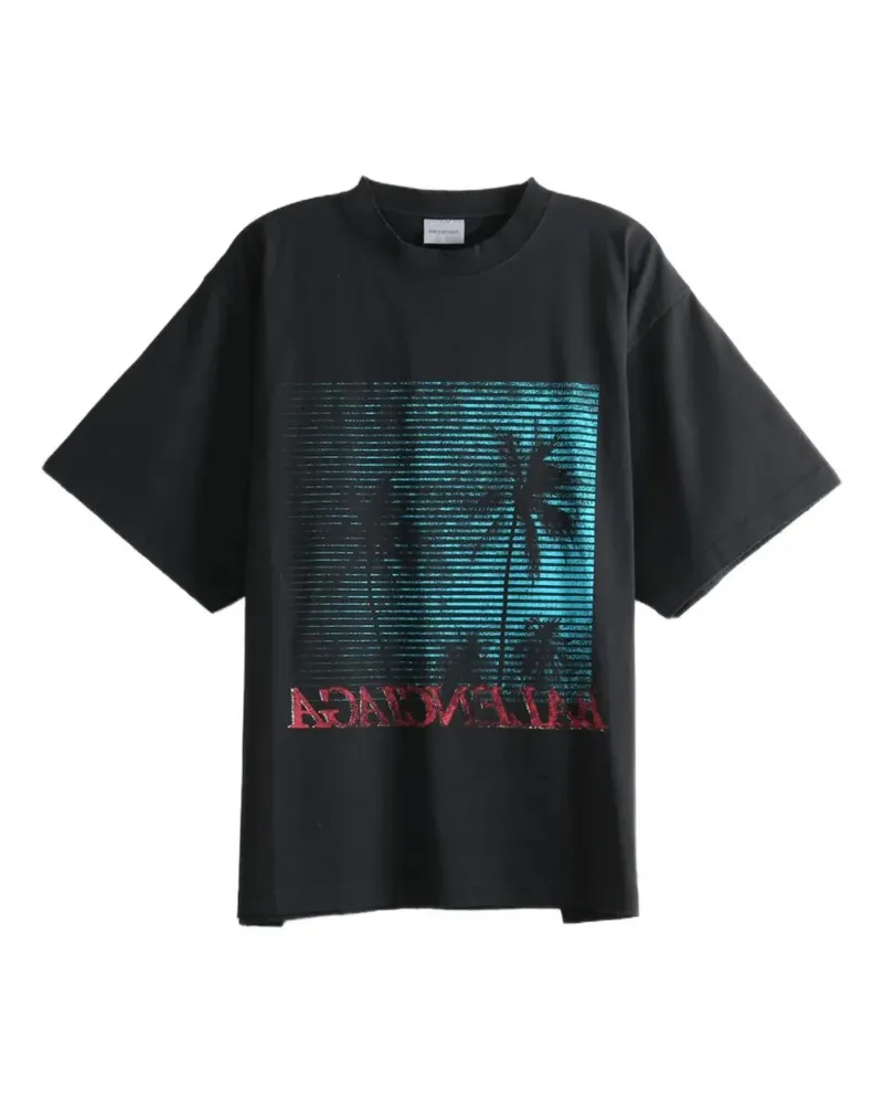Balenciaga Vintage Holiday graphic-print T-shirt - Schwarz Schwarz